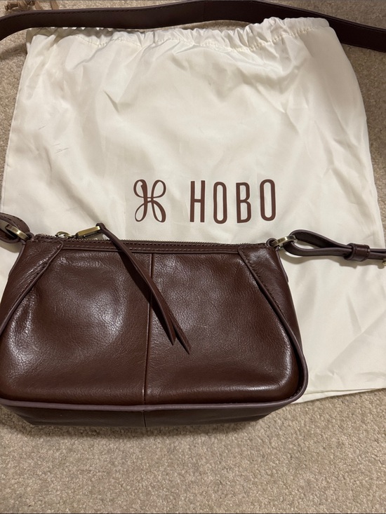 HOBO Handbags - HOBO Bellamy Small Crossbody Bag Brown Genuine Leather Phone Pocket-10x5x2.5”